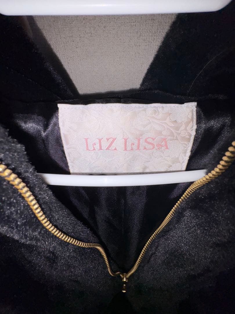 最終値下げLIZLISA リボンうさみみファーブルゾン ブラック