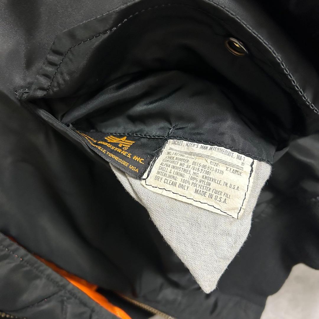 90s usa製　ALPHA MA1 ブラック　XL