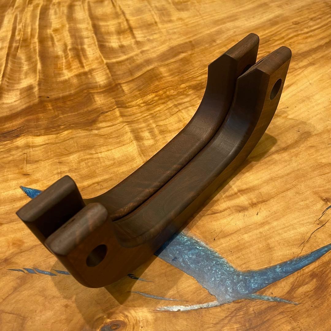 ハイエース用ウォールナットアシストグリップ　　Ａピラー2個セット