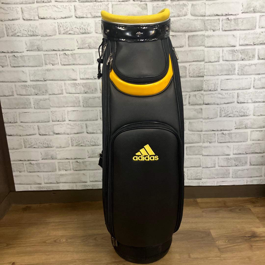 adidas アディダス キャディバッグ ブラック イエロー ゴルフバッグ