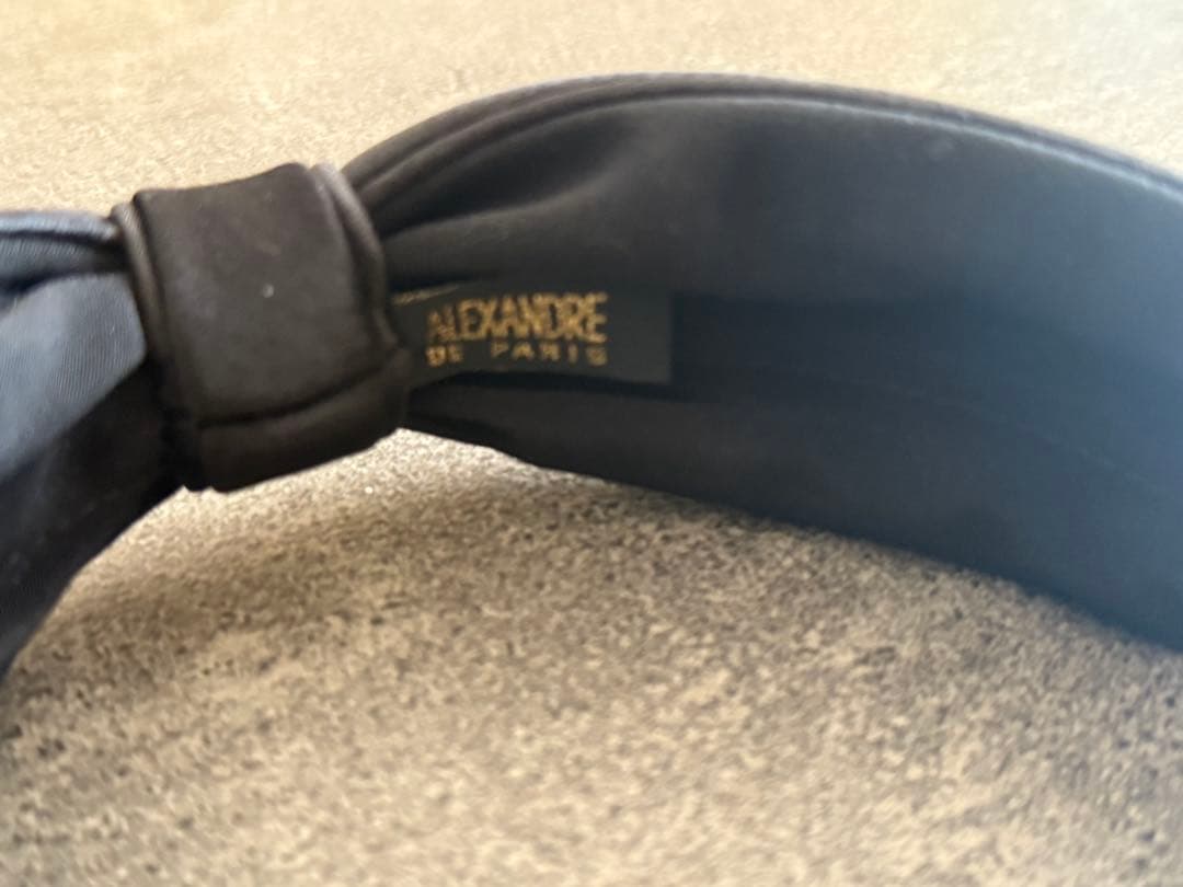 ALEXANDRE DE PARIS リボンヘアバンド 黒