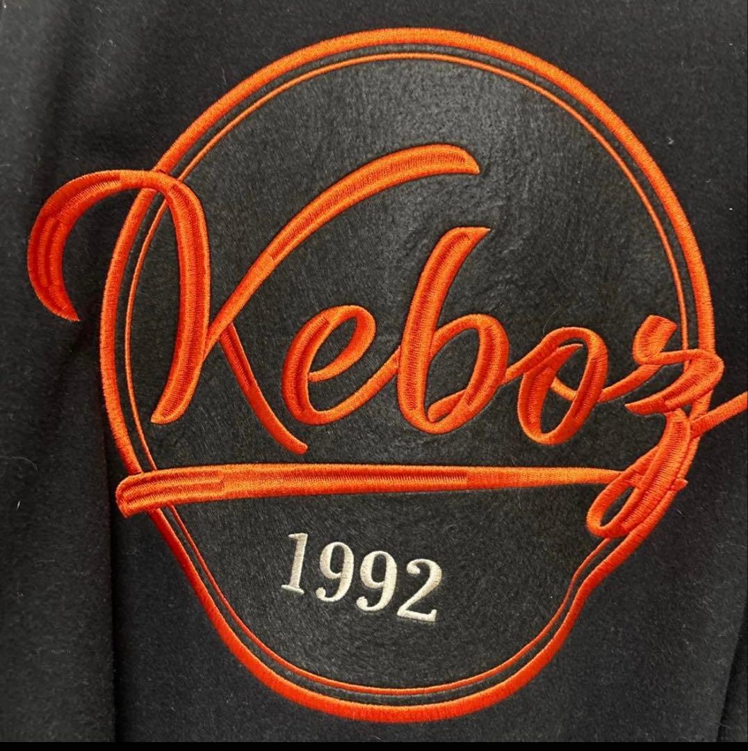 Keboz ケボズ ブルゾン　レザー 　　黒/オレンジ