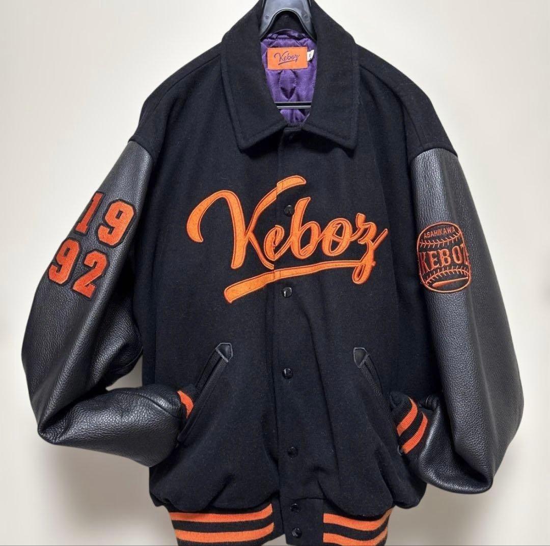 Keboz ケボズ ブルゾン　レザー 　　黒/オレンジ