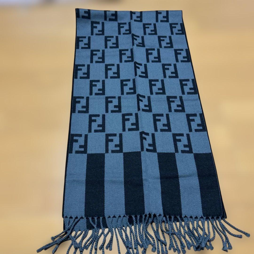 FENDI FFズッカ柄 ウールマフラー