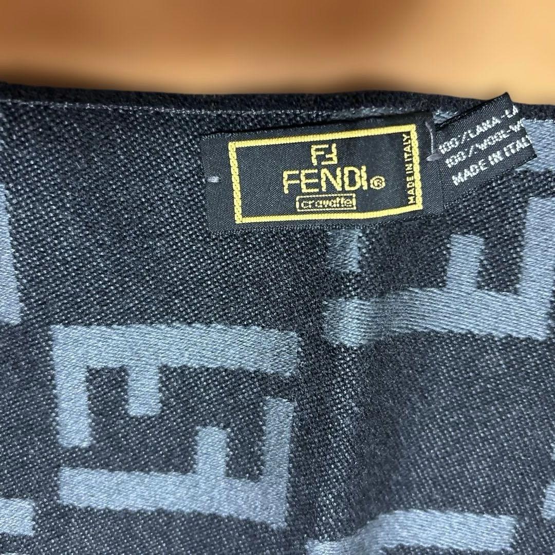 FENDI FFズッカ柄 ウールマフラー