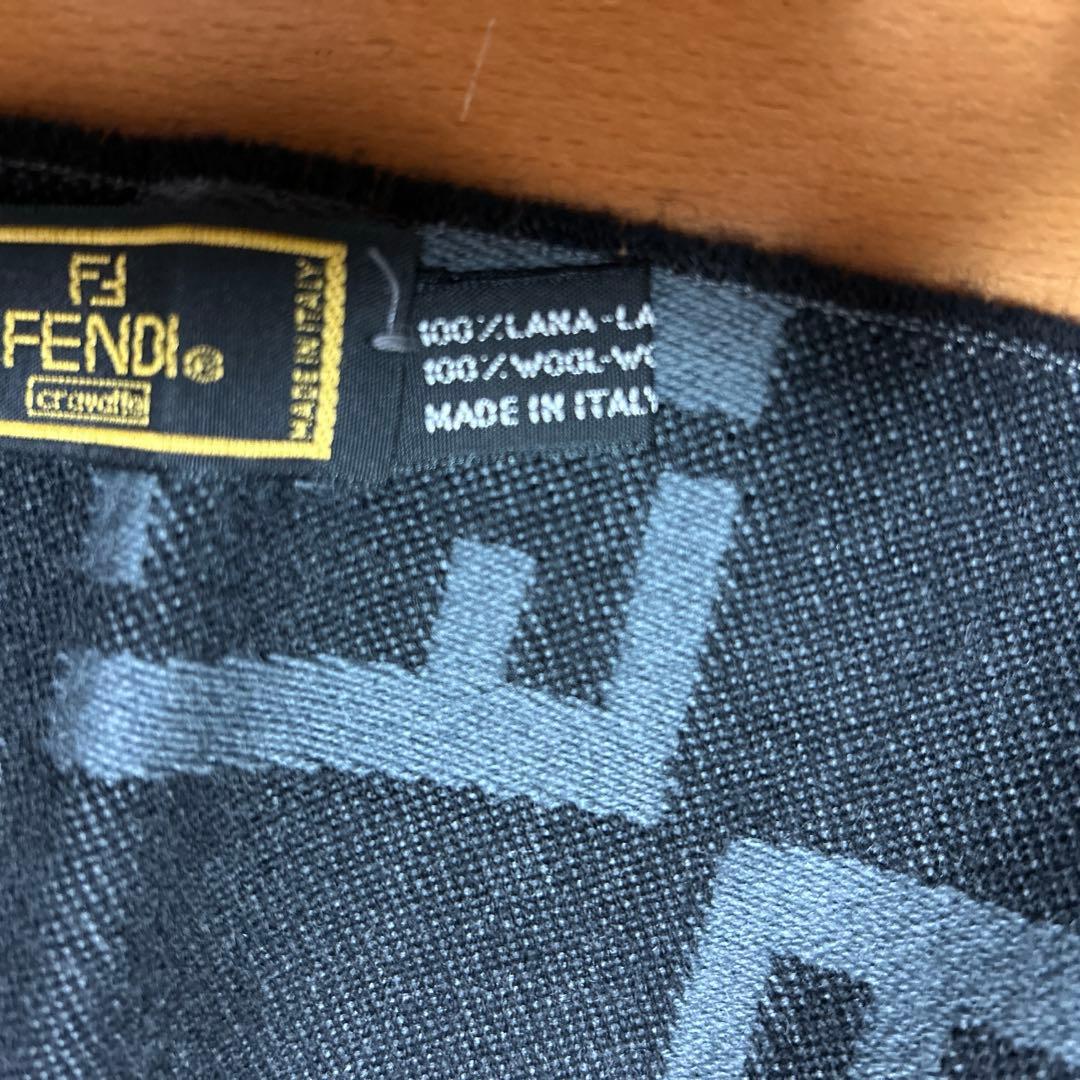 FENDI FFズッカ柄 ウールマフラー