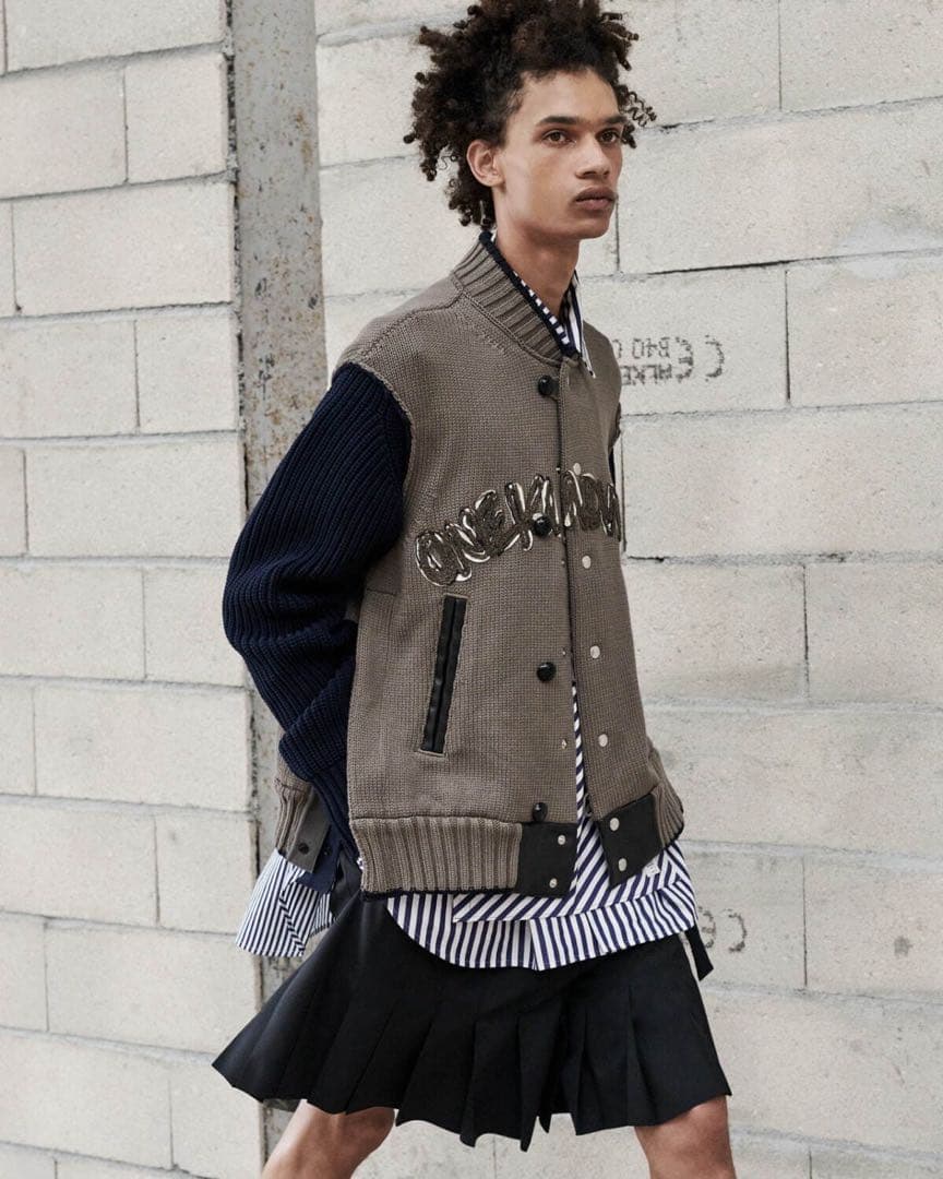 sacai × Eric Haze ニットブルゾン