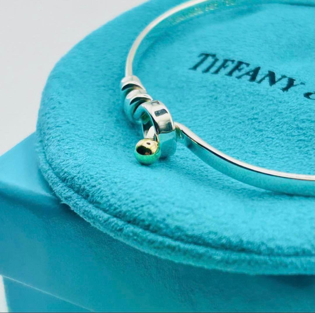 【極美品】ティファニー バングル フックアイ コンビ 925 750