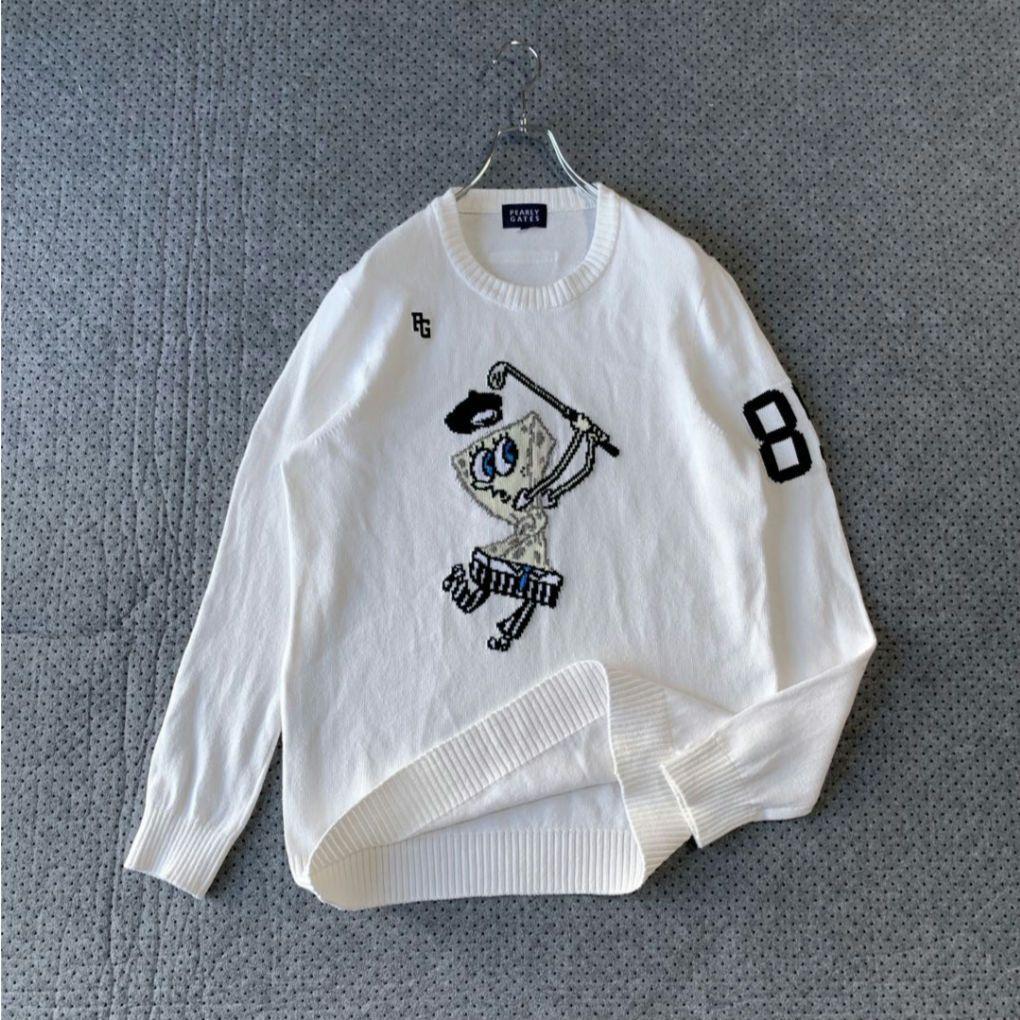 良品 パーリーゲイツ スポンジボブ コラボ ニット セーター ゴルフウェア 限定