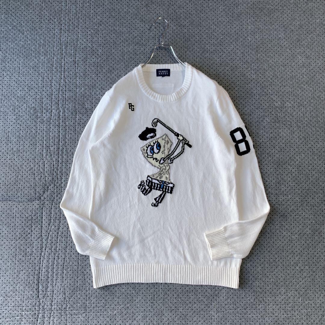 良品 パーリーゲイツ スポンジボブ コラボ ニット セーター ゴルフウェア 限定