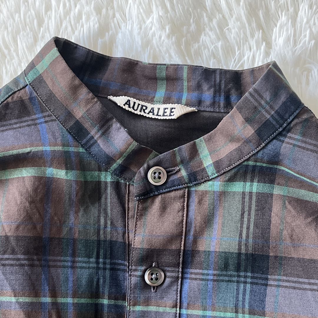 AURALEE スーパーライトウール チェックワンピース オーラリー 1
