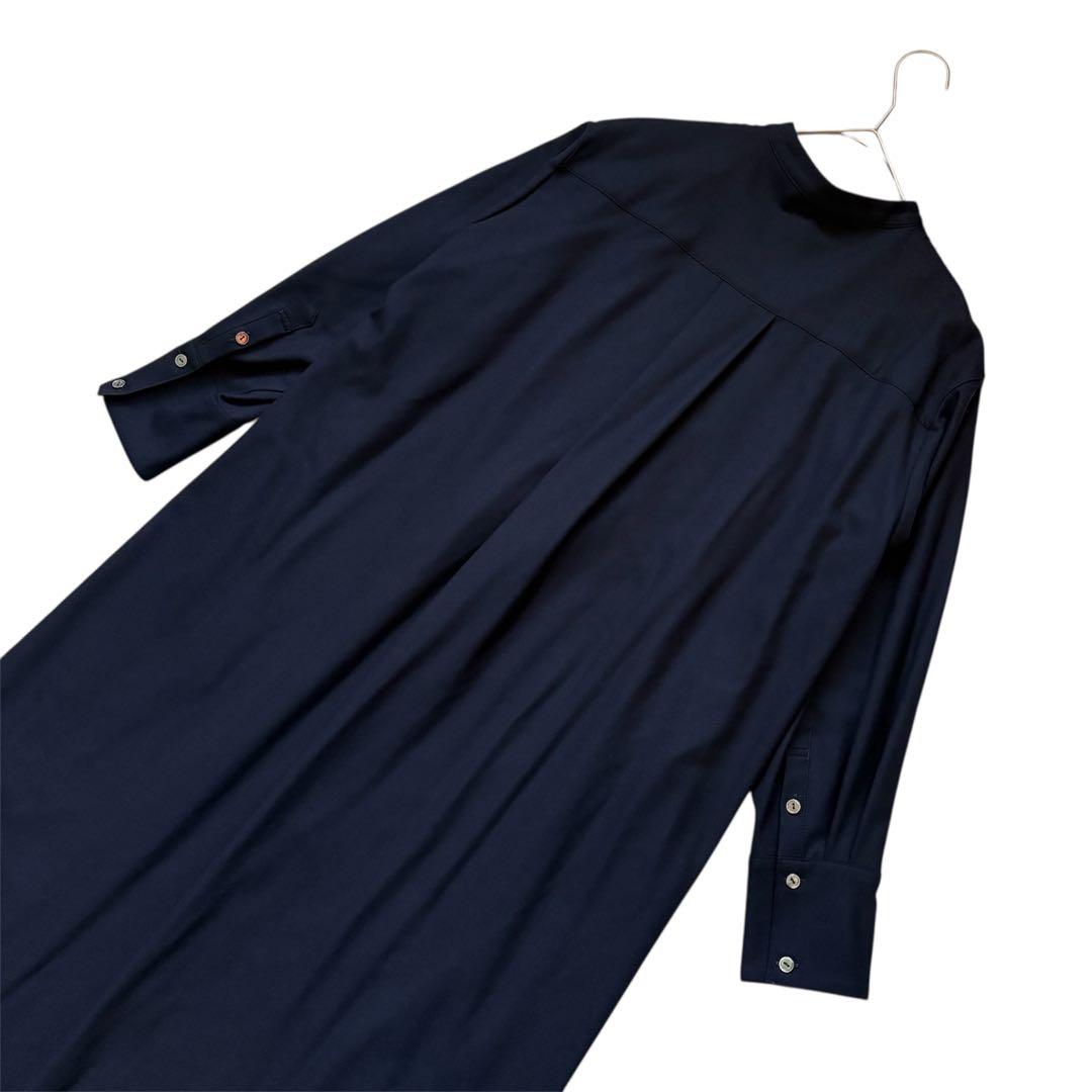 23区 CLASSY. 洗えるウールストレッチツイル ピンタック ワンピース