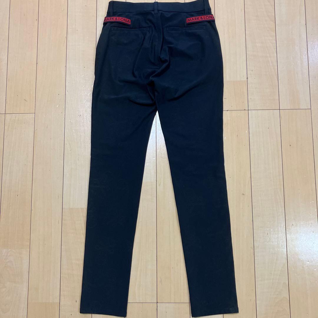 MARK&LONA マークアンドロナ　ストレッチパンツ　総柄　ブラック　38