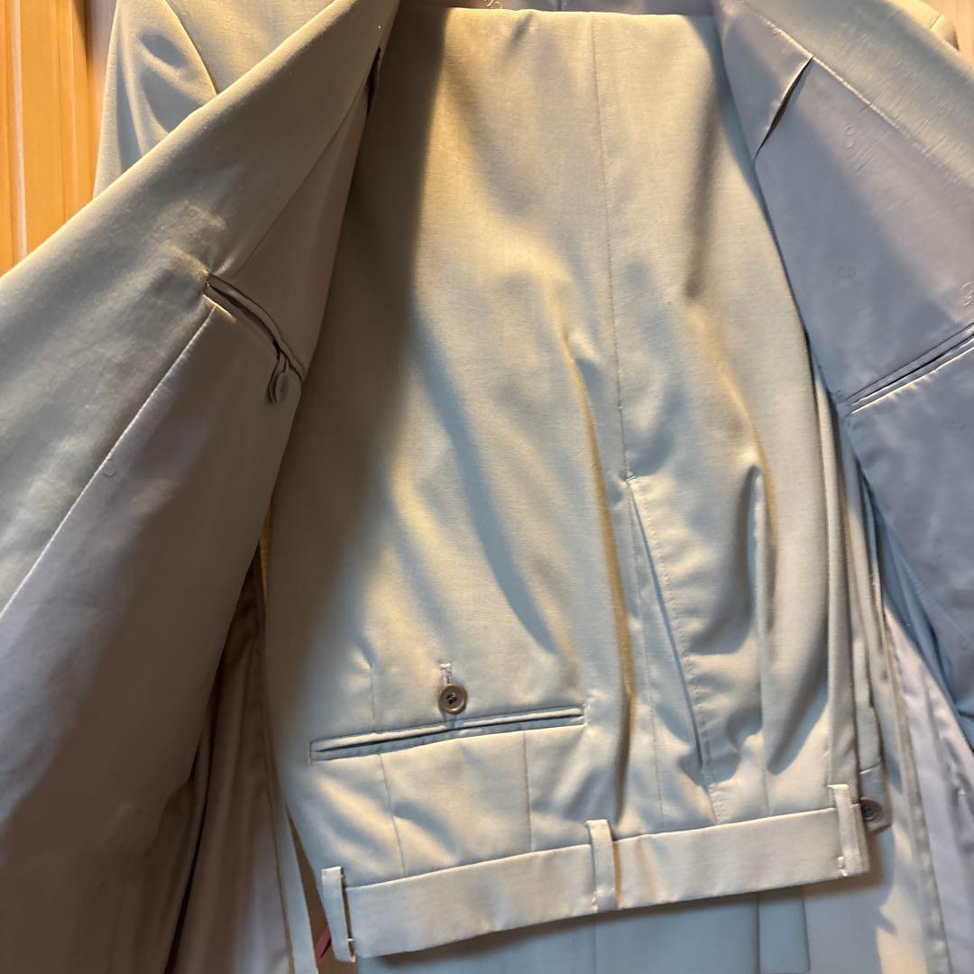 Christian Dior ベージュ ダブルブレストスーツ