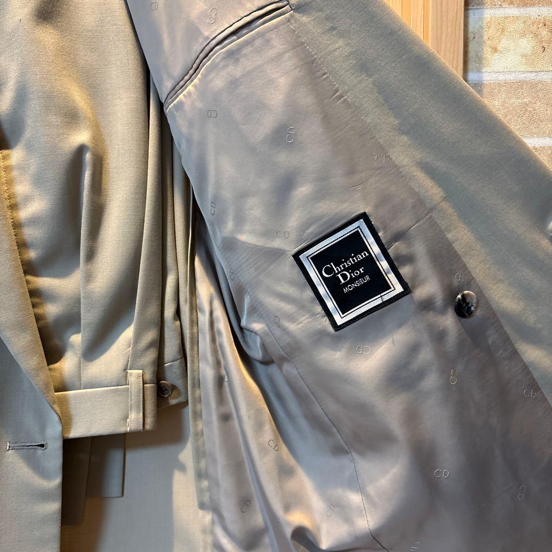 Christian Dior ベージュ ダブルブレストスーツ