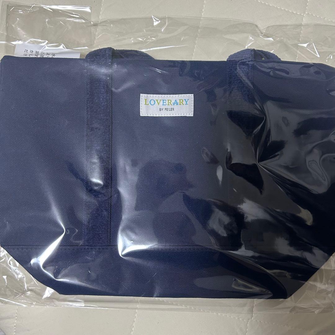 ラブラリー バイフェイラー オールドテディ ワッペントートバッグ ネイビー