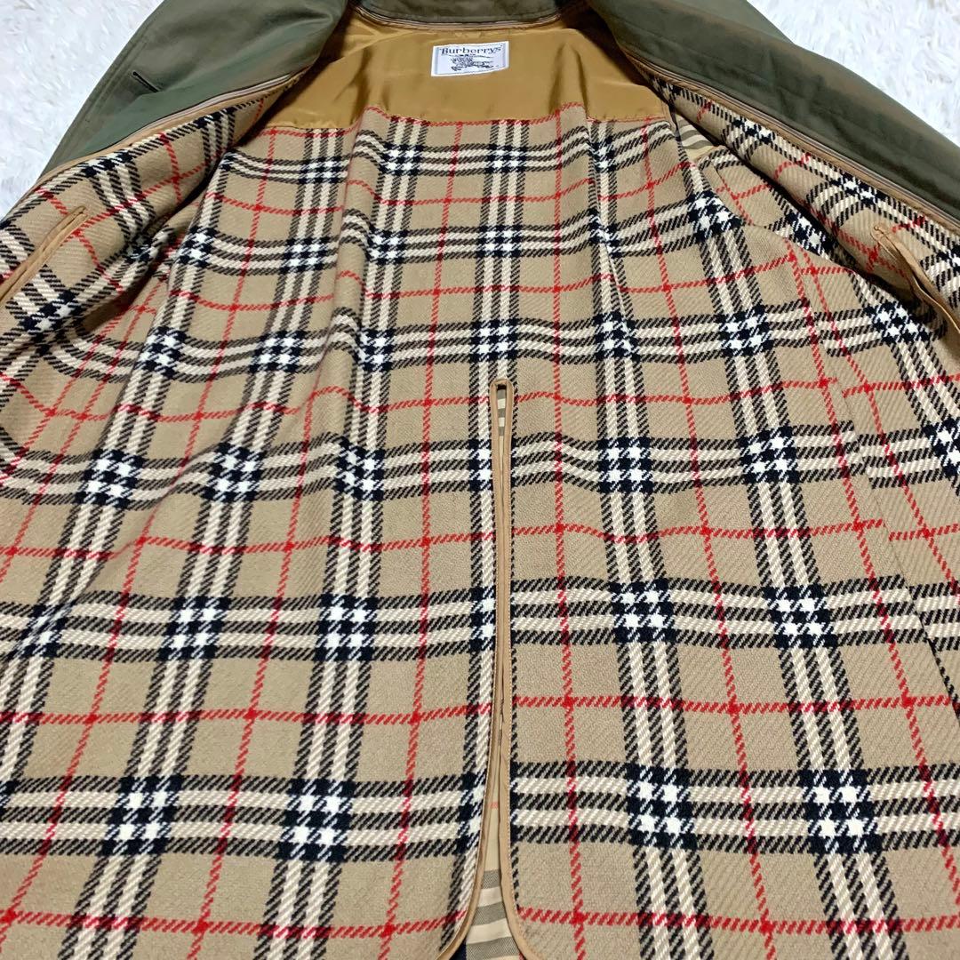 【美品】 バーバリーズ ステンカラー コート オリーブ 11号 ウールライナー