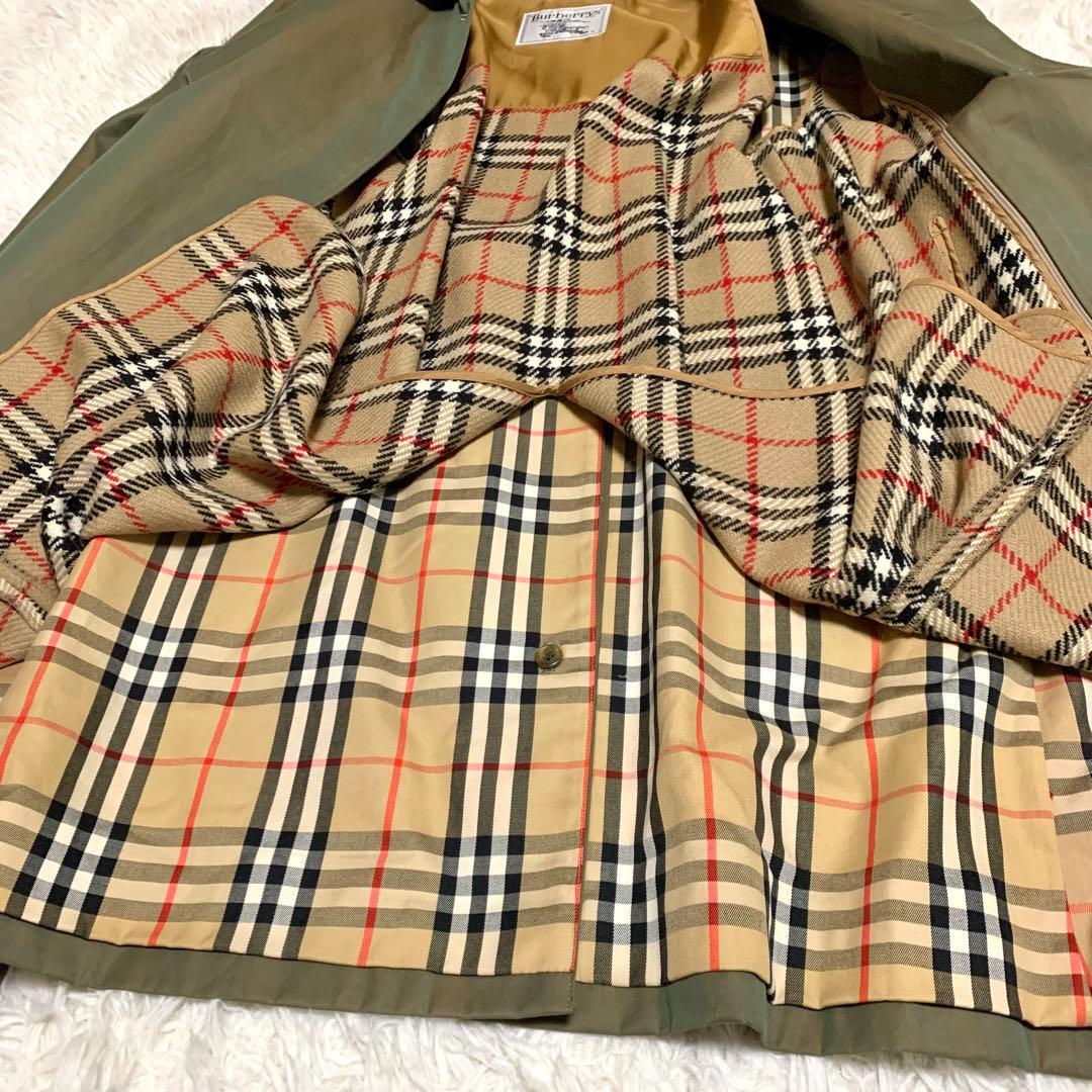 【美品】 バーバリーズ ステンカラー コート オリーブ 11号 ウールライナー