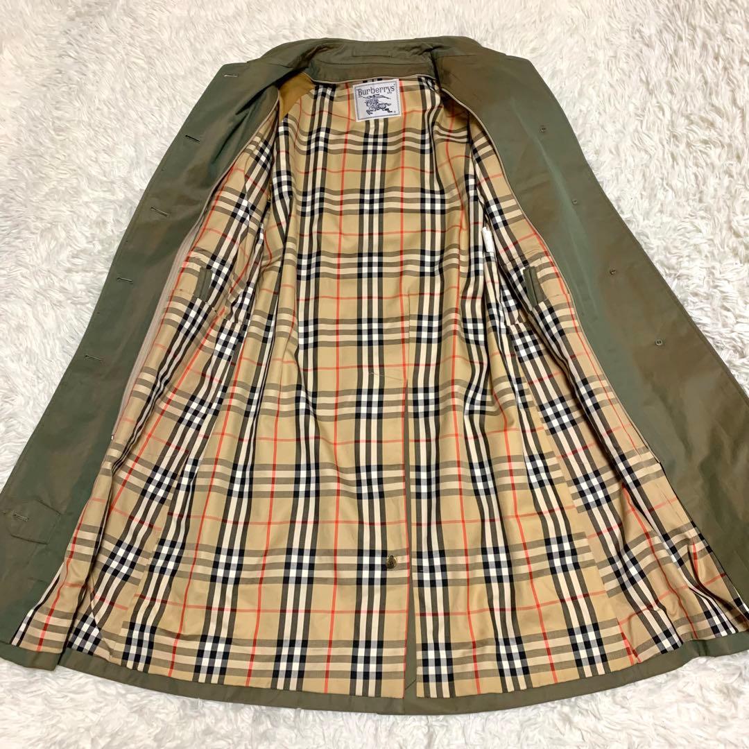【美品】 バーバリーズ ステンカラー コート オリーブ 11号 ウールライナー
