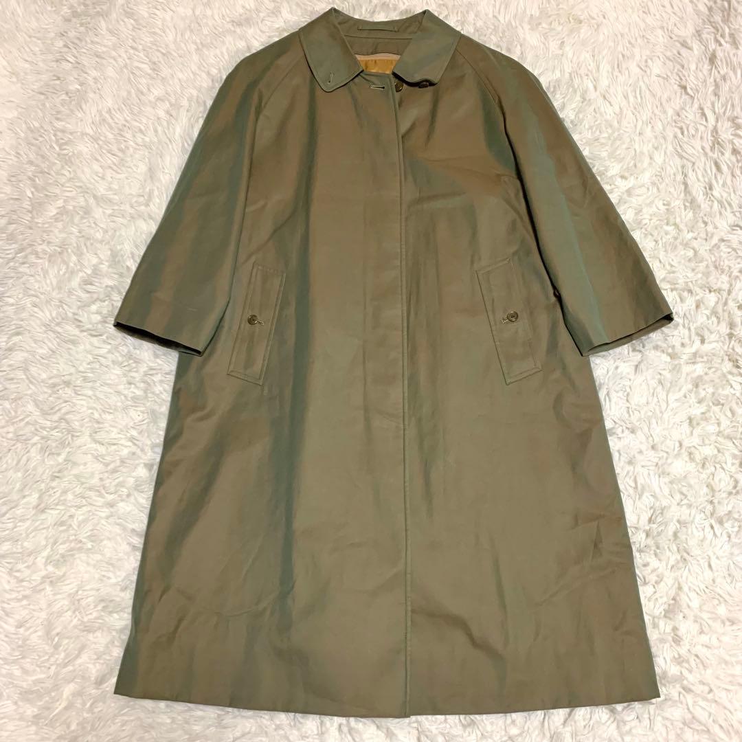 【美品】 バーバリーズ ステンカラー コート オリーブ 11号 ウールライナー