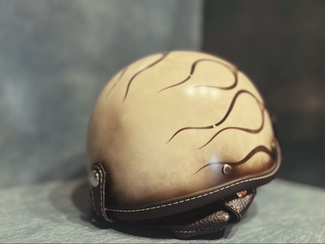 ジャンク品　ポリスヘルメット　新品　エイジング加工　ハーレー　チョッパー