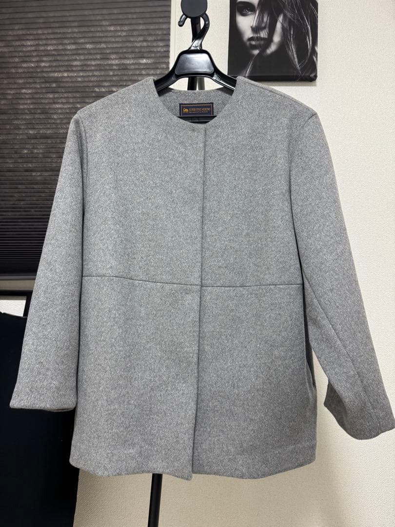 ジャーナルスタンダードレリューム　スーパーファインビーバークルーネックコート38