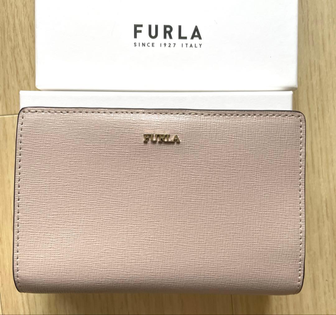 【新品未使用】FURLA フルラ バビロン 二つ折り財布 ダリア ベージュ