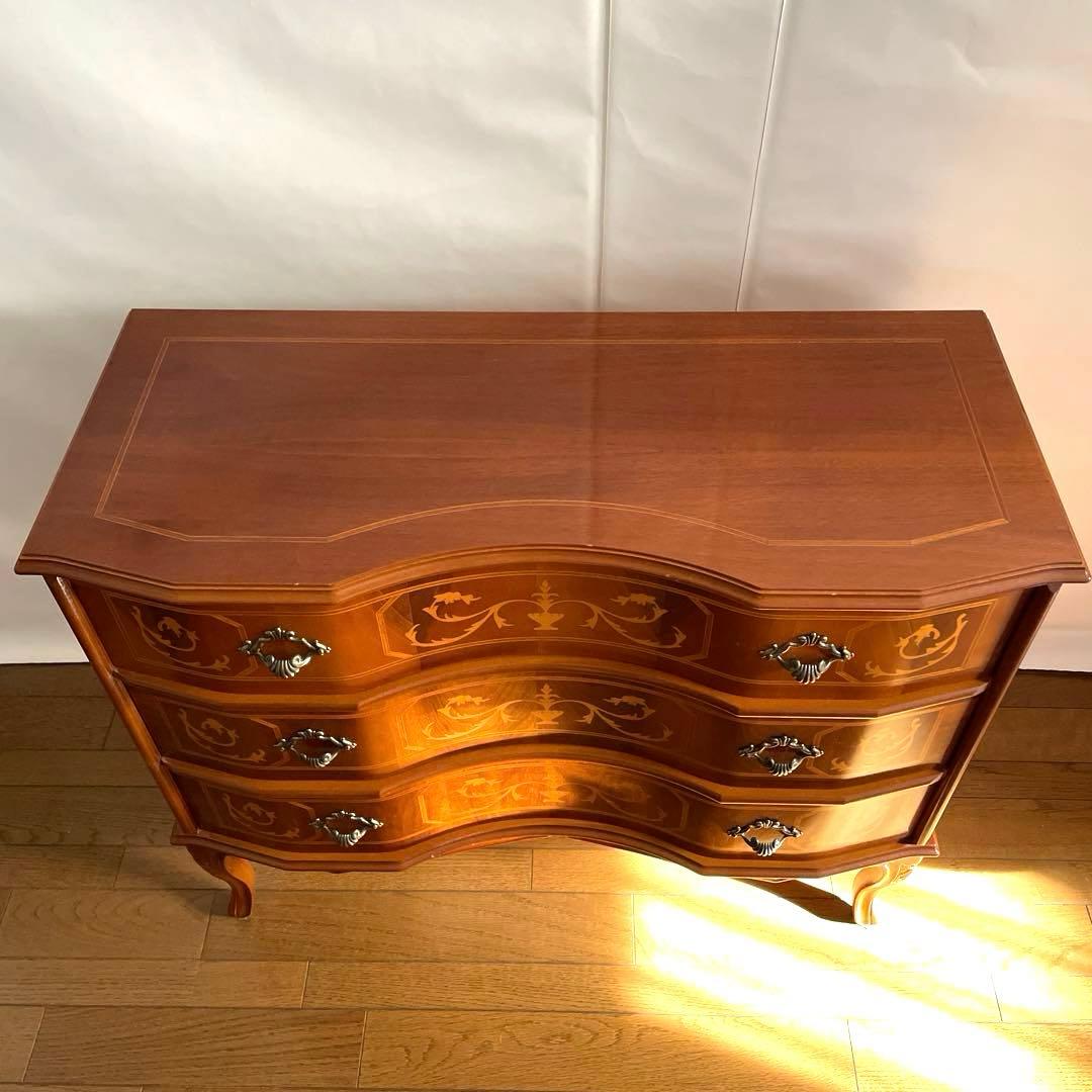 高級 象嵌家具◎3段チェスト◎キャビネット