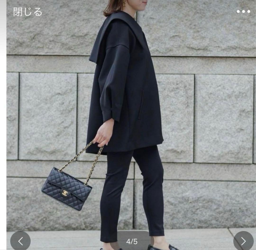 新品　リテン　セーラーカラーコート　liten ブラック