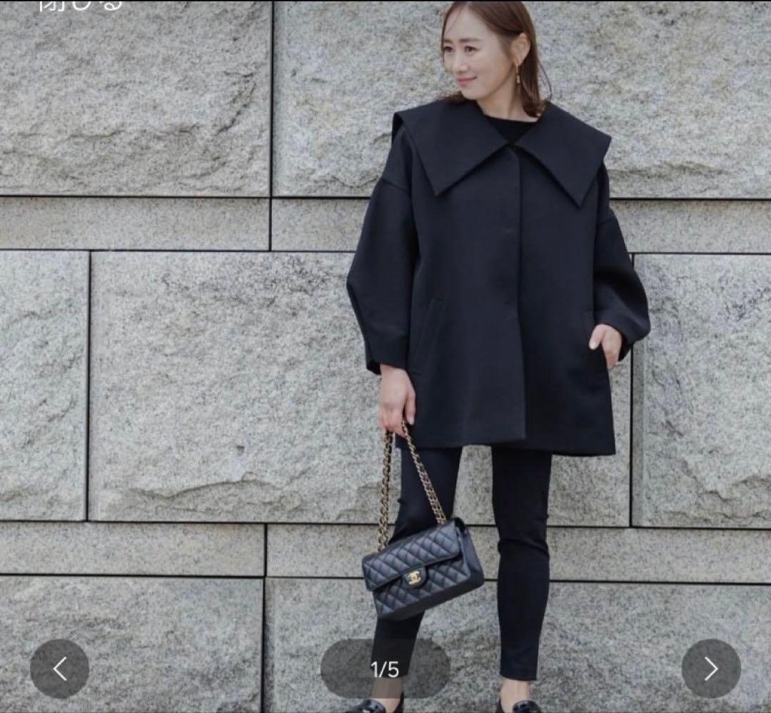 新品　リテン　セーラーカラーコート　liten ブラック