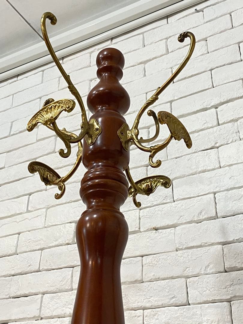 【東京都23区配送無料】アンティーク　ポールハンガー　スタンド　ハンガーラック