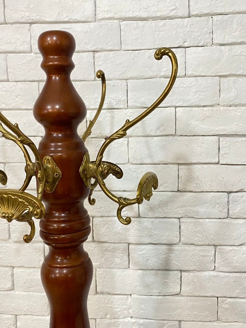 【東京都23区配送無料】アンティーク　ポールハンガー　スタンド　ハンガーラック