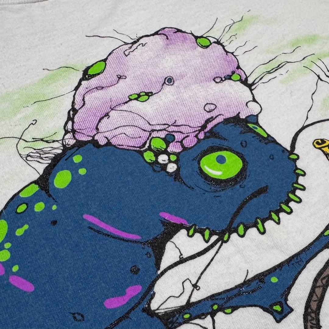 XL 90s ビンテージ 不思議の国のアリス イモムシ Tシャツ ANDAZIA