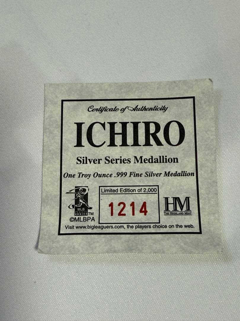 イチロー　純銀　記念　ピュアシルバー　マリナーズ