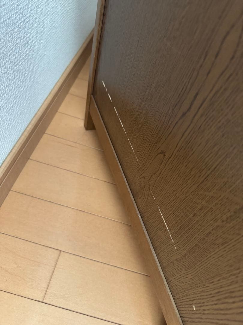 も*ん様 カリモク 木製 4段チェスト 上部ガラス扉付き