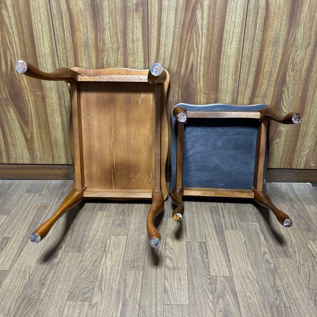 イタリア 象嵌 猫足　アンティーク ネストテーブル　　　　 3セット