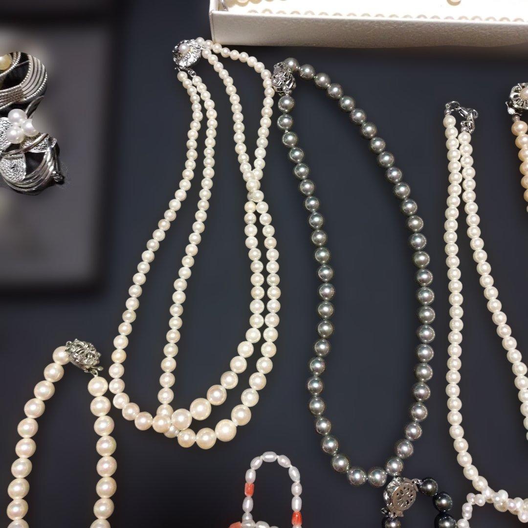 最終価格！パールネックレス アンティーク ブローチ イヤリング まとめ売り