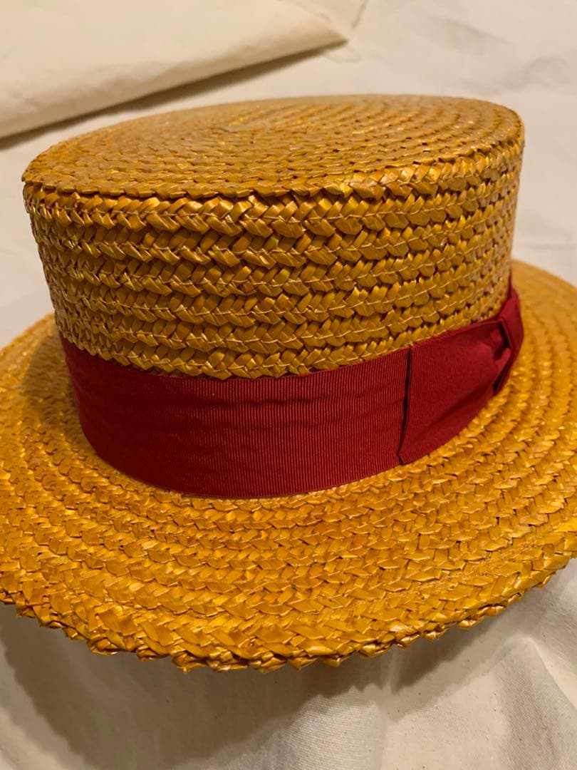 新品未使用Tesi カンカン帽　帽子 イタリア製58サイズ