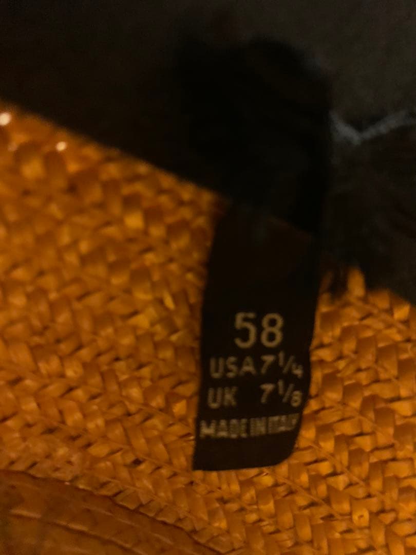 新品未使用Tesi カンカン帽　帽子 イタリア製58サイズ