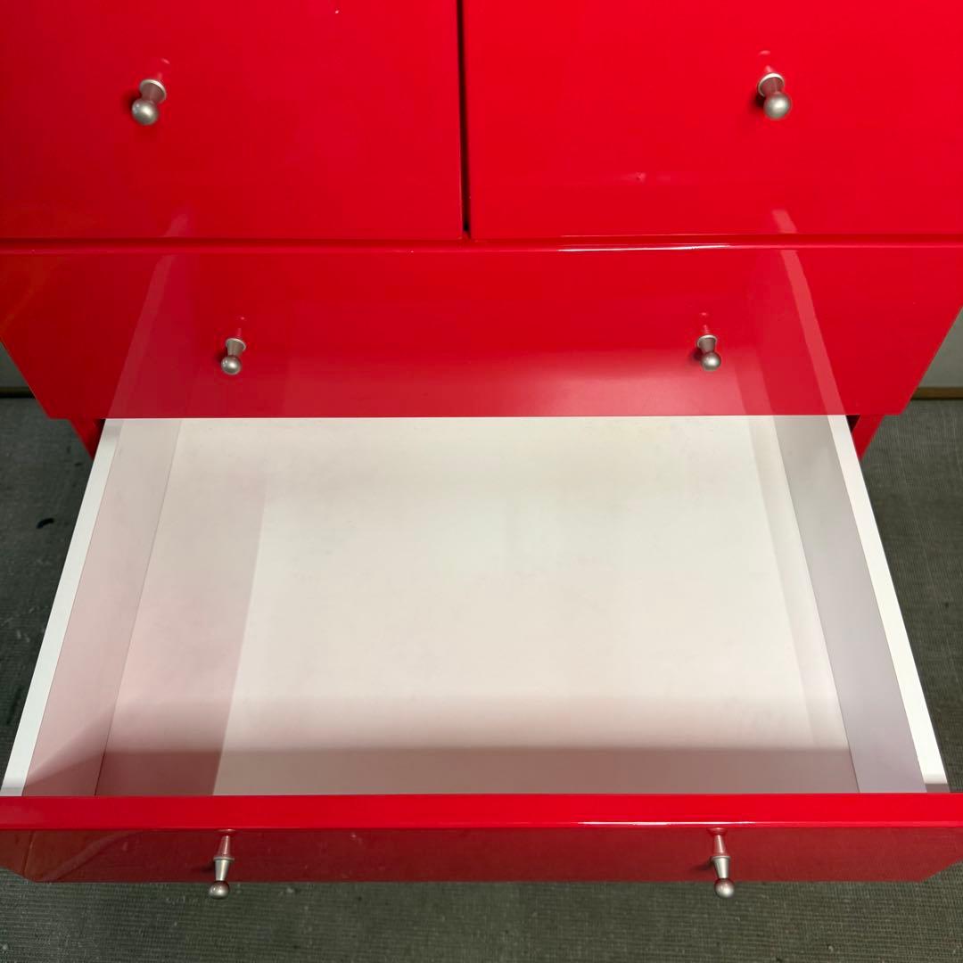 【930】赤いモダンチェスト