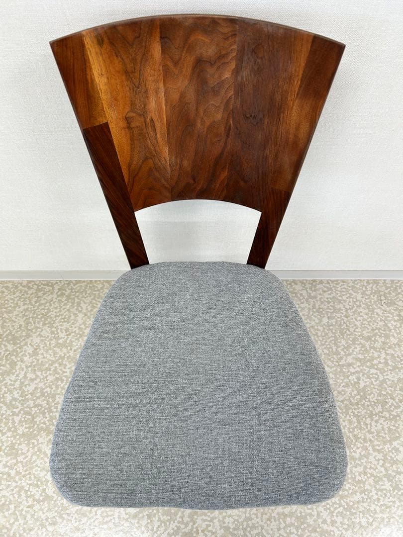 sirakawa2ウォールナット ダイニングチェア グレークッション