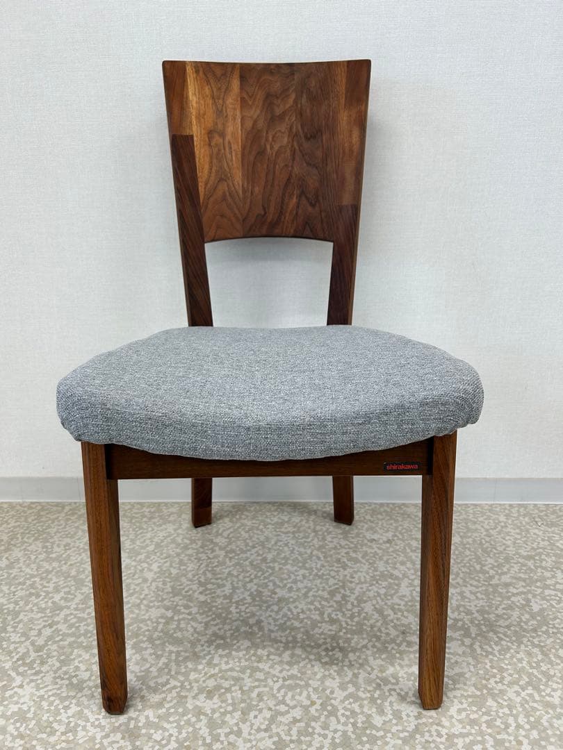 sirakawa2ウォールナット ダイニングチェア グレークッション