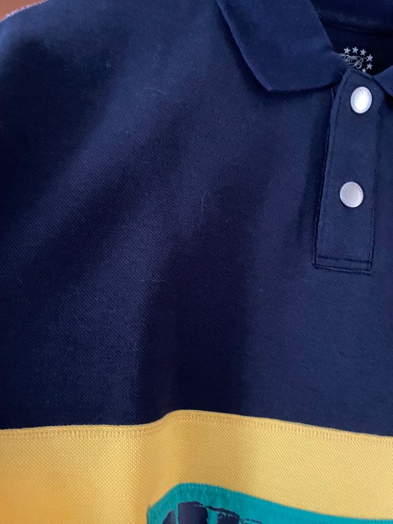 AFB ポロシャツ M ネイビー/イエロー/ブルー