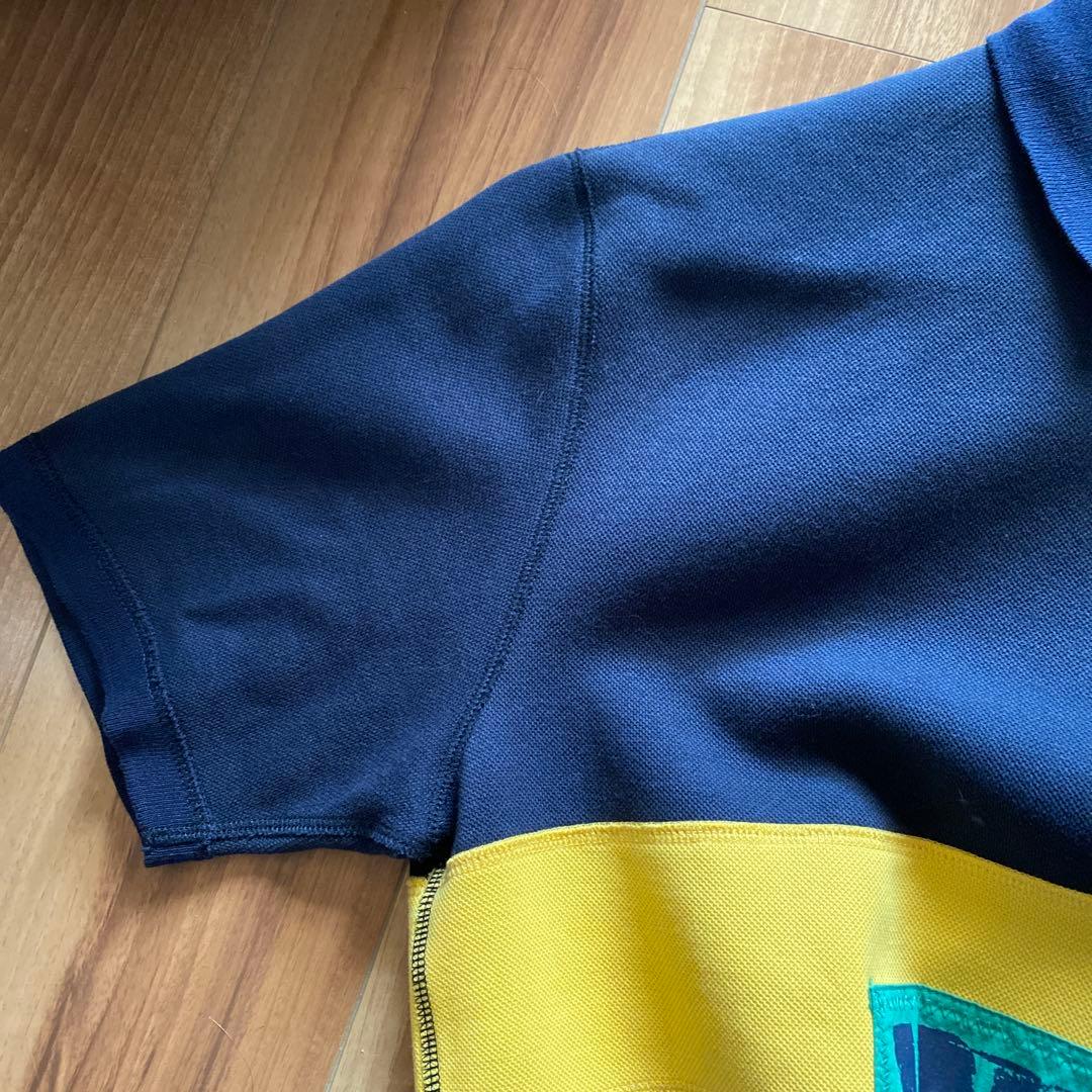 AFB ポロシャツ M ネイビー/イエロー/ブルー