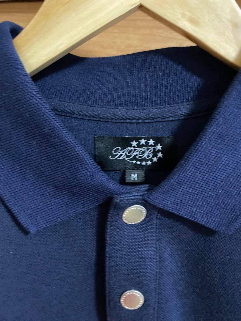 AFB ポロシャツ M ネイビー/イエロー/ブルー