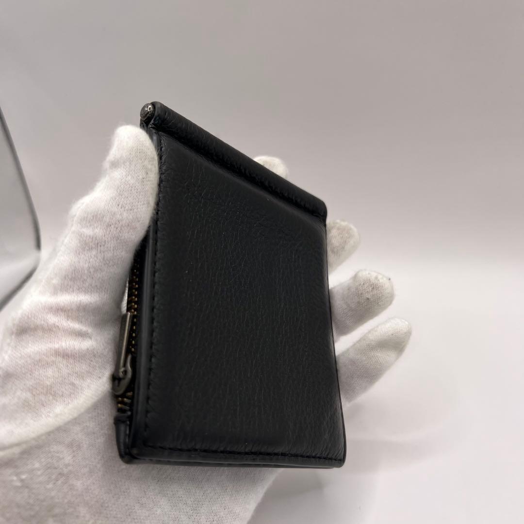 COACH C8272 二つ折り財布　マネークリップ　ブラック レザー　財布