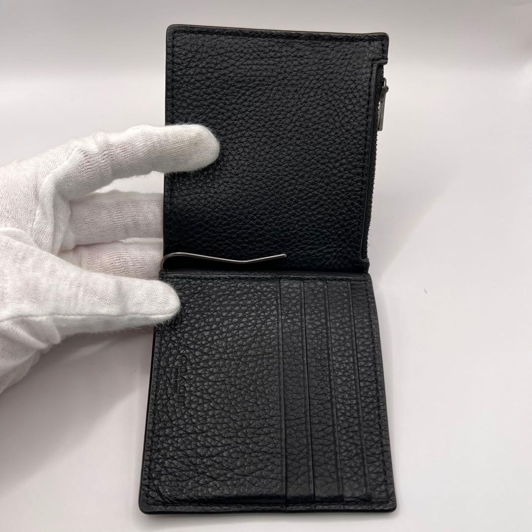 COACH C8272 二つ折り財布　マネークリップ　ブラック レザー　財布