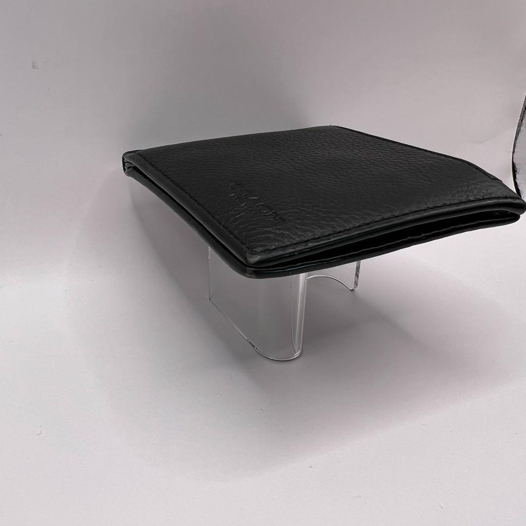 COACH C8272 二つ折り財布　マネークリップ　ブラック レザー　財布