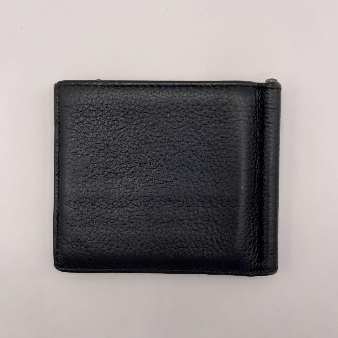 COACH C8272 二つ折り財布　マネークリップ　ブラック レザー　財布