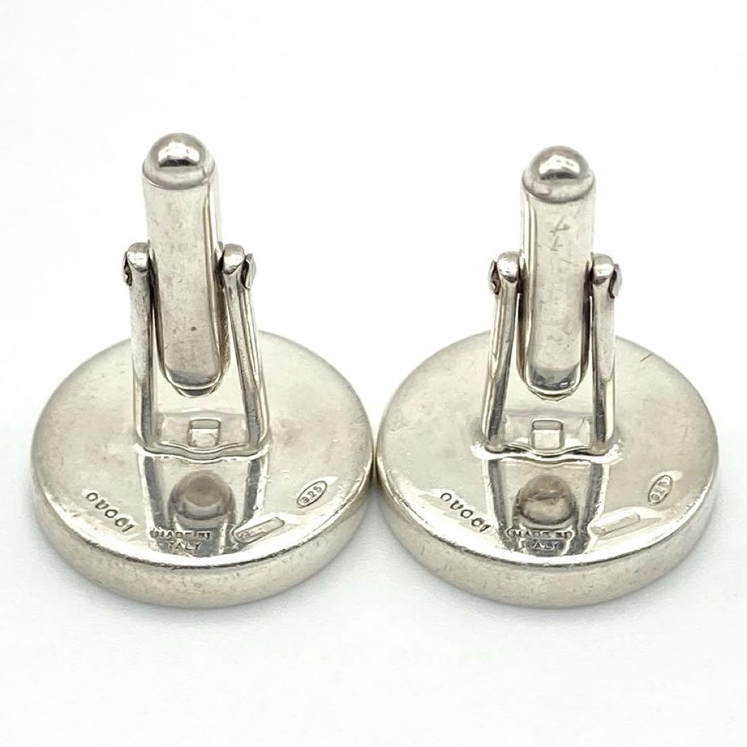 グッチ Gロゴ ラウンド カフリンクス カフス ボタン SV925 シルバー